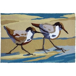 Jellybean 20 in. W X 30 in. L Multi-Color Sandpiper Pair Polyester Accent Rug