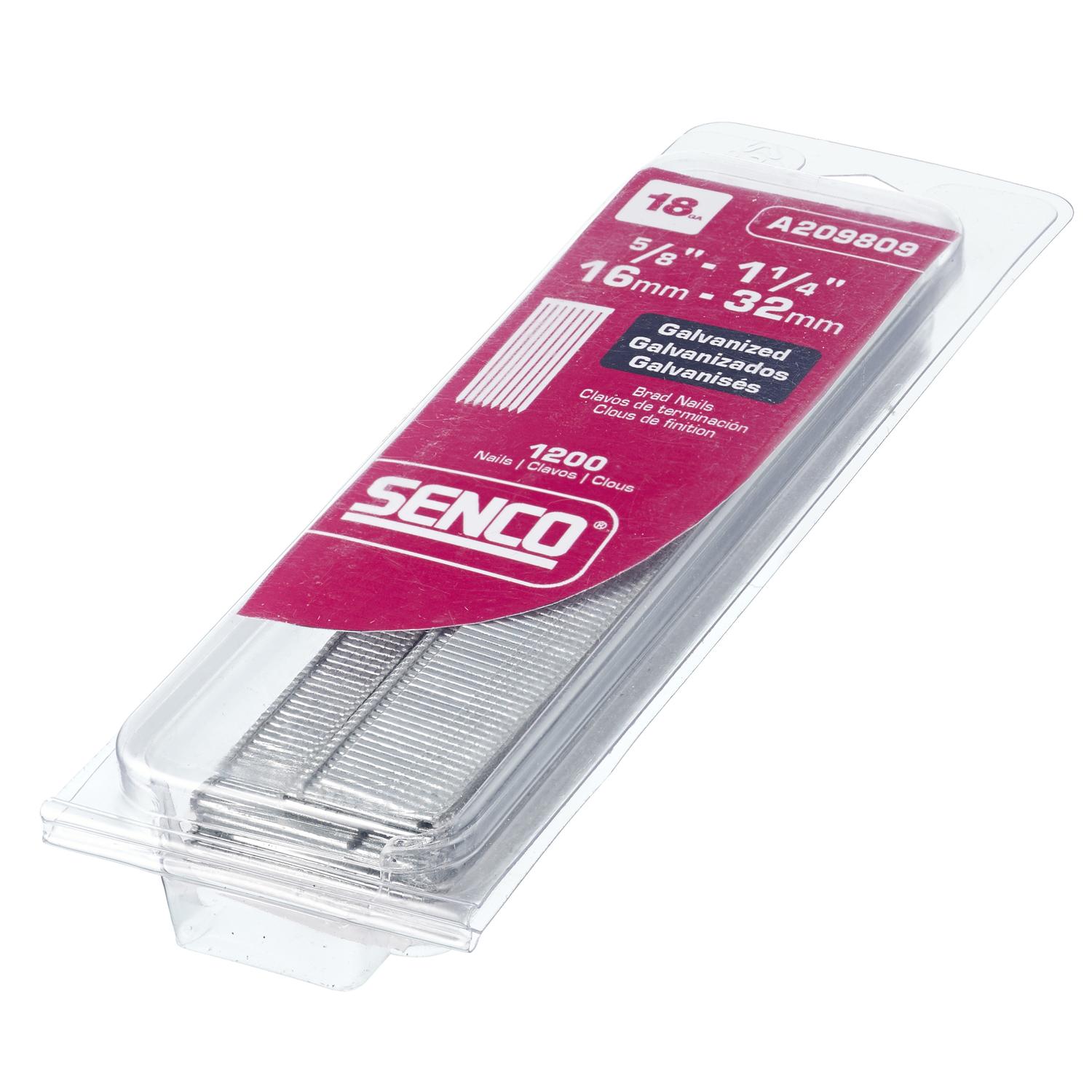 Senco 18 Ga. Smooth Shank Straight Strip Brad Nails Assorted Sizes 0.05 ...