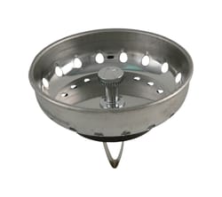Plumb Pak 3-1/2 in. D Brushed Silver Stainless Steel Strainer Basket