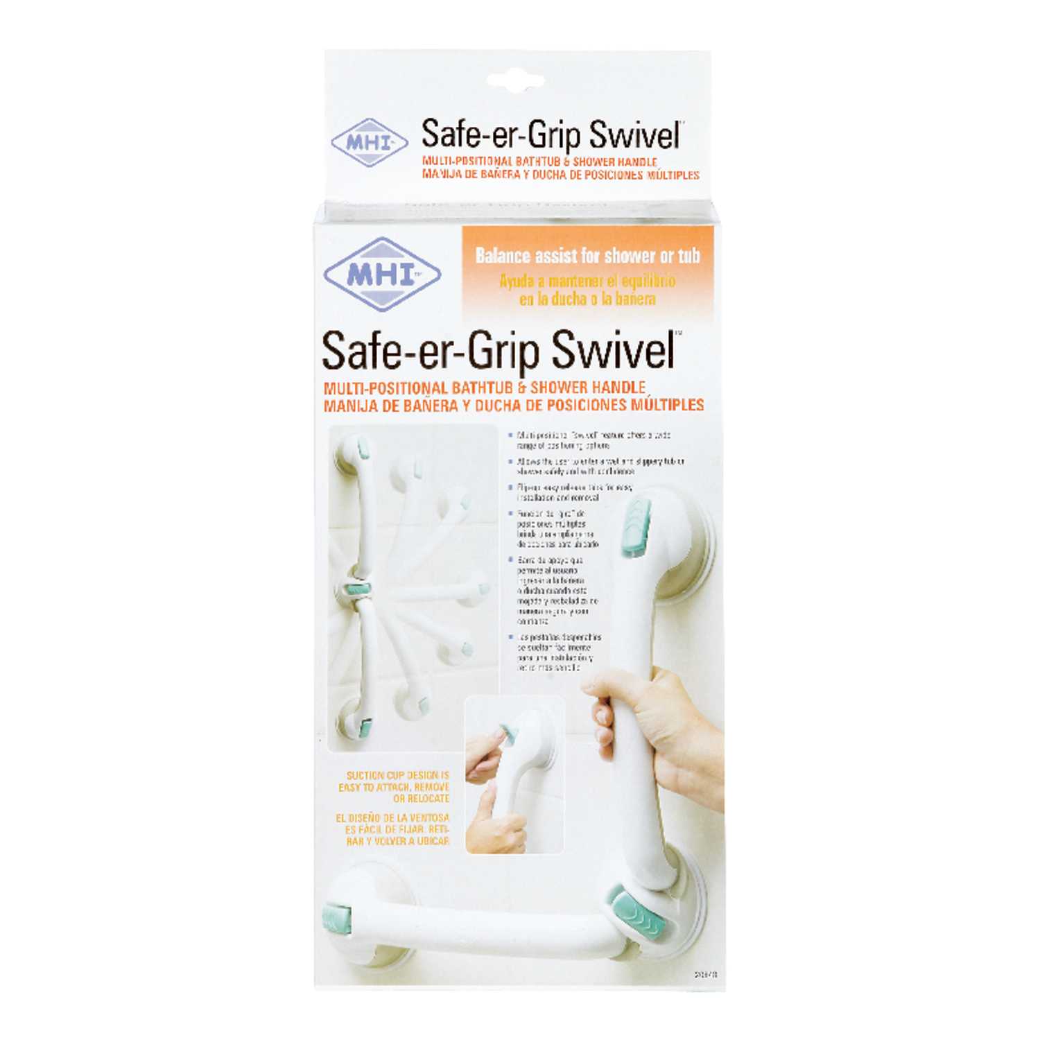 SafeErGrip 7.8 in. L Plastic Grab Bar Ace Hardware