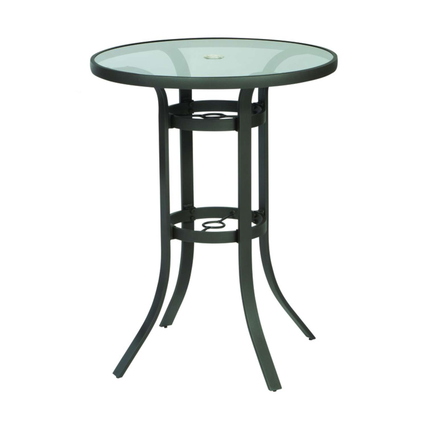 Living Accents Icarus Brown Round Glass Balcony Table Ace Hardware