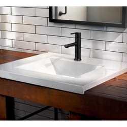 Moen Arlys Matte Black Traditional Bathroom Faucet 4 in.