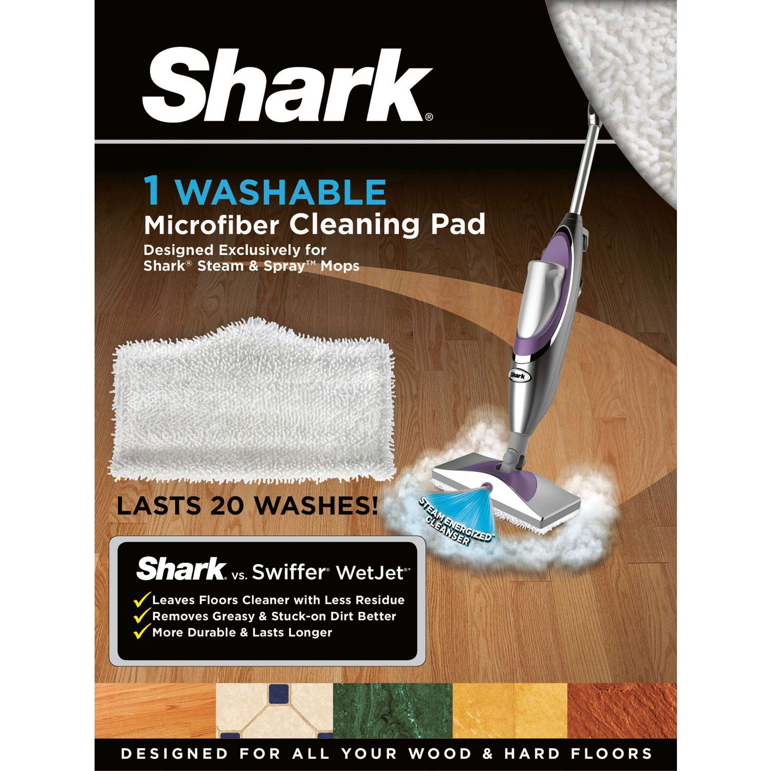 Shark Steam And Spray Cleaning Pads For Steam Mop Replacement Pads