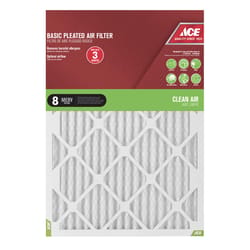 Ace 14 in. W X 20 in. H X 1 in. D Synthetic 8 MERV Pleated Air Filter 1 pk