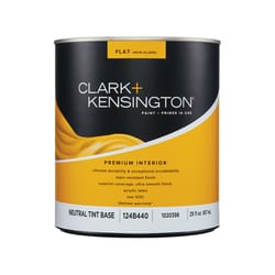 Clark+Kensington Flat Tint Base Neutral Base Paint and Primer Interior 1 qt