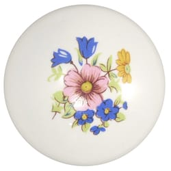 Laurey Porcelain Bouquet Round Cabinet Knob 1-3/8 in. D 1 pk