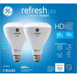 GE Refresh BR30 E26 (Medium) LED Floodlight Bulb Daylight 65 Watt Equivalence 2 pk