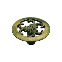 Amerock Allison Round Cabinet Knob 1-1/2 in. D 3/4 in. Antique Brass 1 pk