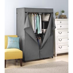 Whitmor 66 in. H X 45.75 in. W X 19.75 in. D Black/Gray Polypropylene Rod Closet Cover