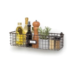 Spectrum Vintage Livingo 6 in. L X 18.5 in. W X 5.25 in. H Brown Storage Basket