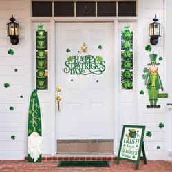 Glitzhome St Patrick's Leprechaun Yard Stake Iron 1 pc
