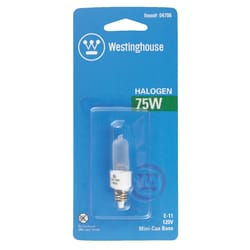 Westinghouse 75 W T4 Decorative Halogen Bulb 1,050 lm White 1 pk