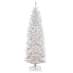 National Tree Company 7 ft. Slim Incandescent 300 ct White Kingswood Fir Christmas Tree