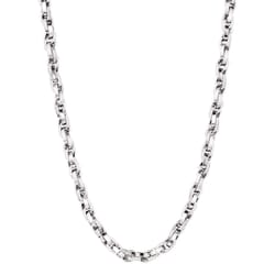 Montana Silversmiths Men's Rope Chain Silver Necklace Stainless Steel One Size Fits Most
