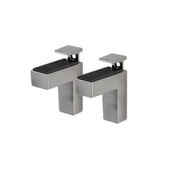 Dolle Eliot 4.4 in. H X 0.9 in. W X 2.6 in. D Silver Metal Shelf Clips