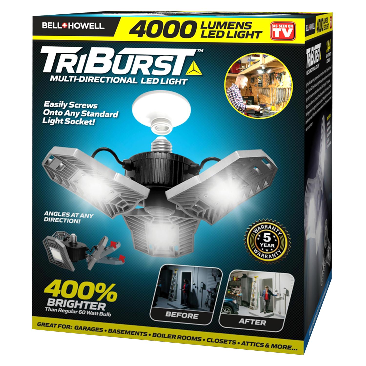 Photos - Tool Box Bell & Howell TriBurst Plastic LED Standard Base Multi-directional Socket 