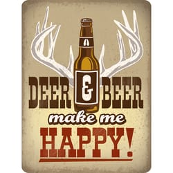 Open Road Brands Deer & Beer Make Me Happy Magnet Tin 1 pk