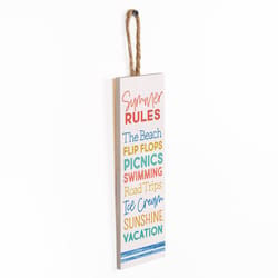 P Graham Dunn 10 in. H X 0.35 in. W X 3.5 in. L Multicolored Wood String Sign