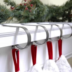 Haute Decor Pewter Mantle Clips Stocking Holder 2.5 in.