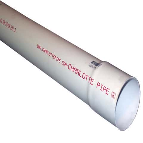 Charlotte Pipe 6 in. D X 10 ft. L PVC Sewer and Drain Pipe - Ace