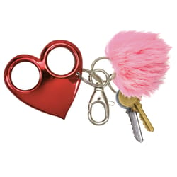 Heart Attack Red Plastic Defense Keychain