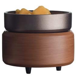 Candle Warmers Pewter Walnut 2 in 1 Classic Fragrance Warmer