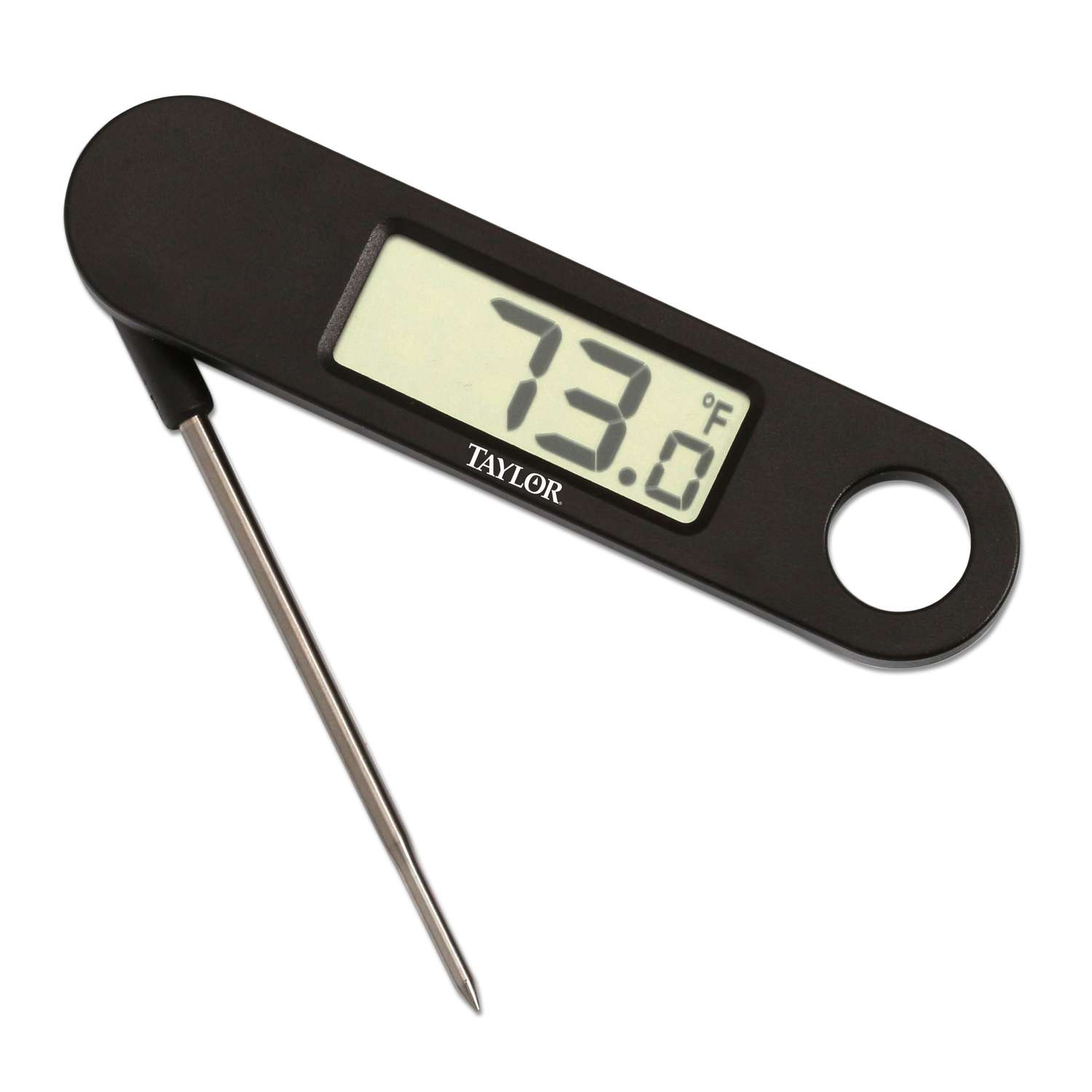 Brushed Stainless Steel Digital Refrigerator and Freezer Thermometer