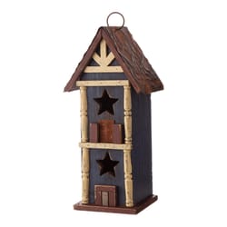 Glitzhome 12.6 in. H X 4.72 in. W X 4.72 in. L Wood Bird House