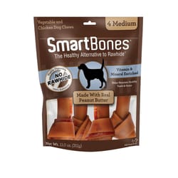 SmartBones Chicken, Vegetables & Peanut Butter Bone For Dog 11 oz 4 pk