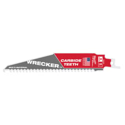 Milwaukee Wrecker Sawzall 6 in. Carbide Blade 6 TPI 1 blade