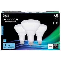 Feit Enhance BR30 E26 (Medium) LED Bulb Daylight 65 Watt Equivalence 3 pk