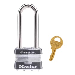 Master Lock 1-5/16 in. H X 1-3/4 in. W X 7/8 in. L Steel 4-Pin Cylinder Exterior Padlock