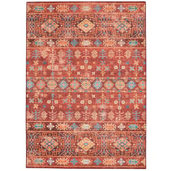 Linon Home Decor Lambert 3 ft. W X 5 ft. L Red Polyester Area Rug