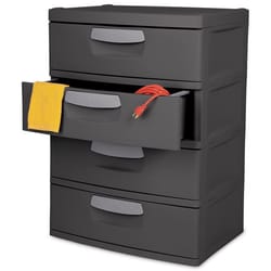 Sterilite 11.9 cu ft Gray Drawer Organizer 35.75 in. H X 25.625 in. W X 19.25 in. D Stackable