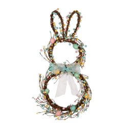 Glitzhome Easter Wreath Foam/Rattan 1 pc