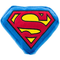 Buckle-Down DC Comics Multicolored Plush Superman Shield Squeaky Dog Toy 1 pk