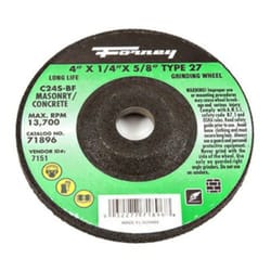 Forney 4 in. D X 5/8 in. in. Masonry Grinding Wheel