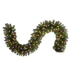 Celebrations Platinum 14 in. D X 9 ft. L LED Prelit Multicolored Mixed Pine Christmas Garland