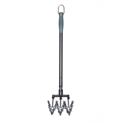 Yard Butler Steel Rotary Hand Cultivator Steel Handle