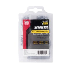 Gardner Bender Silver Metal Outlet Electrician Screw Kit 120 pk