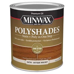 Minwax PolyShades Semi-Transparent Satin Antique Walnut Oil-Based Polyurethane Stain/Polyurethane Fi