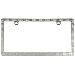 Custom Accessories Silver Metal License Plate Frame