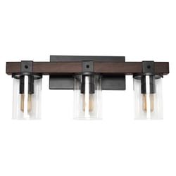 Elegant Designs Brown 3 lights Incandescent Vanity Light Wall Mount