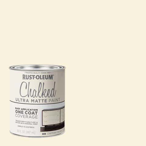 Rust-Oleum Chalked Ultra Matte Chiffon Cream Water-Based Chalk Paint 30 oz  - Ace Hardware