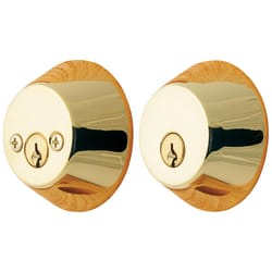 Ace Polished Brass Solid Brass Double Cylinder Deadbolt