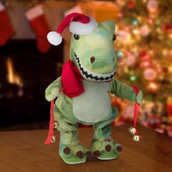 Gemmy Multicolored Waving Twisting T-Rex Animated Decor 13 in.