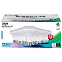 Feit Enhance BR30 E26 (Medium) LED Bulb Daylight 65 Watt Equivalence 12 pk