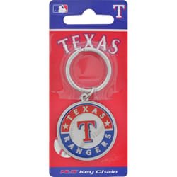 HILLMAN MLB Tempered Steel Silver Split Ring Keychain