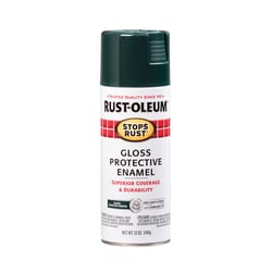 Rust-Oleum Stops Rust Gloss Dark Hunter Green Spray Paint 12 oz