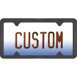 Custom Accessories Black/Gray Plastic License Plate Frame